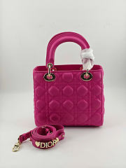 Dior Small Lady Bag Fuchsia 20cm - 5