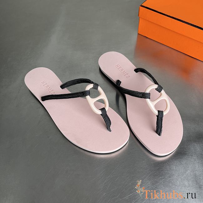 Hermes Egerie Pink Flip-flops - 1