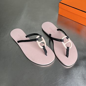 Hermes Egerie Pink Flip-flops