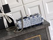 Chanel Mini Flap Bag Sequin Blue 20cm - 5