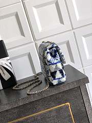 Chanel Mini Flap Bag Sequin Blue 20cm - 4