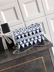 Chanel Mini Flap Bag Sequin Blue 20cm - 2