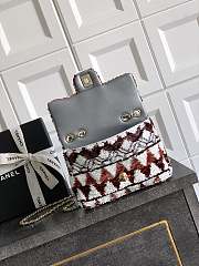 Chanel Mini Flap Bag Sequin Brown 20cm - 3