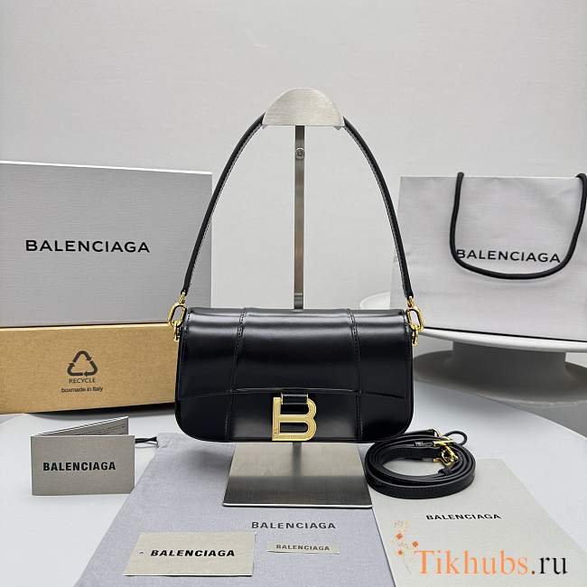 Balenciaga Hourglass Sling Bag Small Black 23x13x4cm - 1