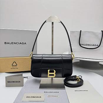 Balenciaga Hourglass Sling Bag Small Black 23x13x4cm