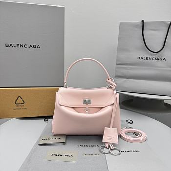 Bottega Veneta Rodeo Handbag Mini Suede Pink 23x10x8cm