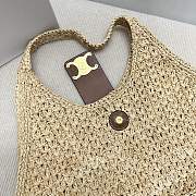 Celine Cabas Triangle Raffia Calfskin 45x23x6cm - 6