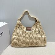 Celine Cabas Triangle Raffia Calfskin 45x23x6cm - 5