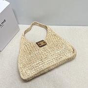 Celine Cabas Triangle Raffia Calfskin 45x23x6cm - 2