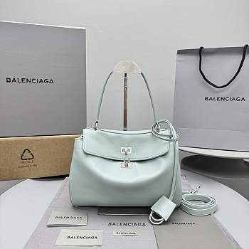 Balenciaga Rodeo Small Handbag Green Smooth 27x8x21cm