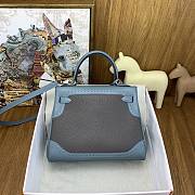 Hermes Kelly Bag Blue Grey 28cm - 4