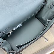 Hermes Kelly Bag Blue Grey 28cm - 3