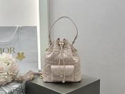 Dior Small Caro Bucket Bag Light Pink Lambskin 20x24x9cm - 1