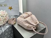 Dior Small Caro Bucket Bag Light Pink Lambskin 20x24x9cm - 5