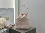 Dior Small Caro Bucket Bag Light Pink Lambskin 20x24x9cm - 4