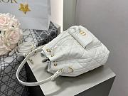 Dior Small Caro Bucket Bag White Lambskin 20x24x9cm - 6