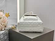 Dior Small Caro Bucket Bag White Lambskin 20x24x9cm - 3