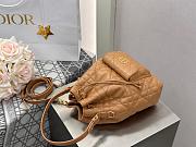 Dior Small Caro Bucket Bag Tan Lambskin 20x24x9cm - 4