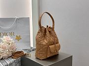 Dior Small Caro Bucket Bag Tan Lambskin 20x24x9cm - 3