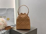 Dior Small Caro Bucket Bag Tan Lambskin 20x24x9cm - 2