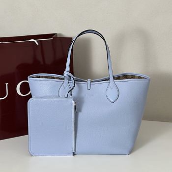 Gucci Totissima Large Reversible Tote Bag Blue 30 (50)x27x23cm