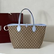Gucci Totissima Large Reversible Tote Bag Blue 30 (50)x27x23cm - 3