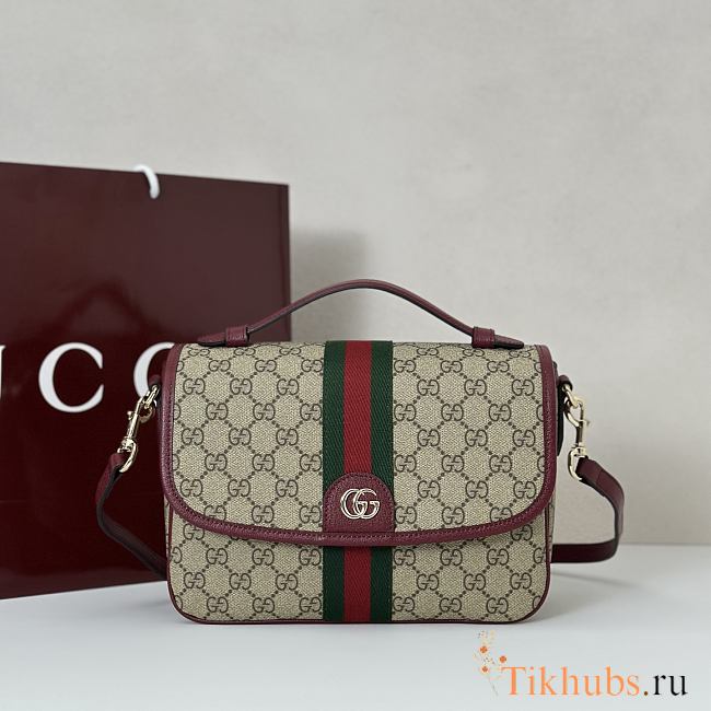 Gucci Ophidia Medium Handbag Red 24x17.5x11.5cm - 1