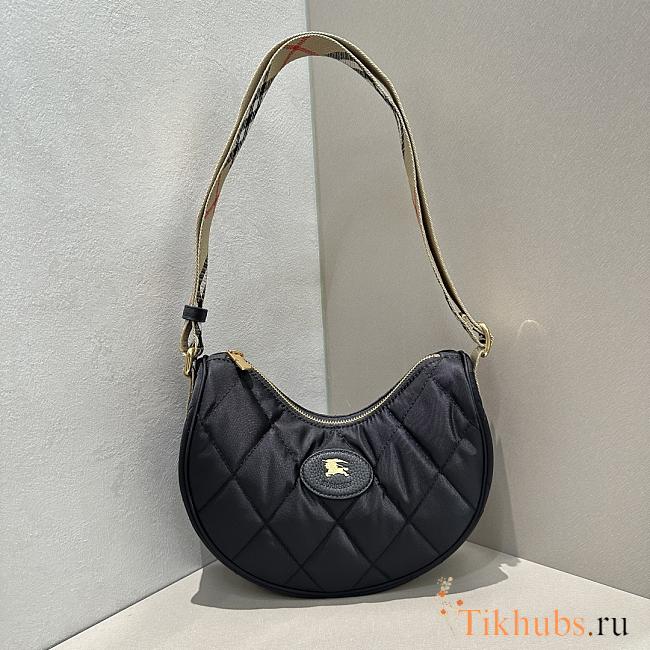 Burberry Horseshoe Crossbody Bag Black 24x18x7cm - 1