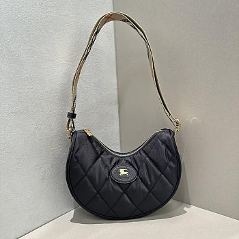 Burberry Horseshoe Crossbody Bag Black 24x18x7cm