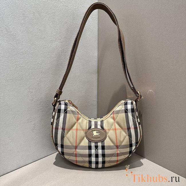 Burberry Horseshoe Crossbody Bag Beige 24x18x7cm - 1