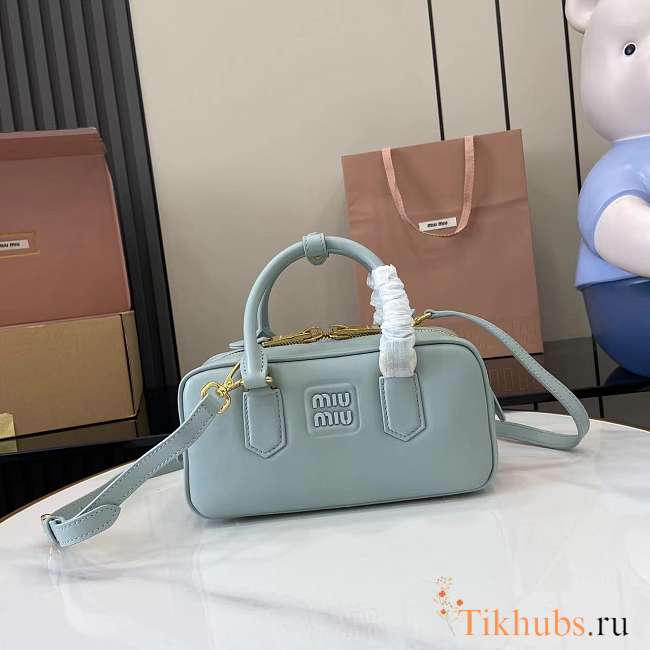 Miu Miu Arcadie Leather Bag Lake Blue 22x10.5x7.5cm - 1