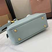Miu Miu Arcadie Leather Bag Lake Blue 22x10.5x7.5cm - 5