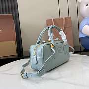 Miu Miu Arcadie Leather Bag Lake Blue 22x10.5x7.5cm - 4