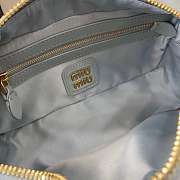 Miu Miu Arcadie Leather Bag Lake Blue 22x10.5x7.5cm - 2