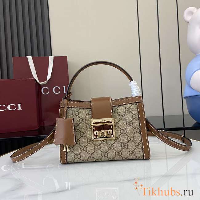 Gucci Padlock Small Top Handle Bag Brown 20x13.5x8cm - 1