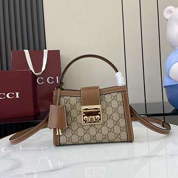 Gucci Padlock Small Top Handle Bag Brown 20x13.5x8cm