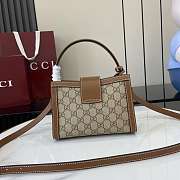 Gucci Padlock Small Top Handle Bag Brown 20x13.5x8cm - 6