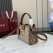 Gucci Padlock Small Top Handle Bag Brown 20x13.5x8cm - 4