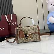Gucci Small Padlock Top Handle Bag Brown 20x13.5x8cm - 1