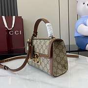 Gucci Small Padlock Top Handle Bag Brown 20x13.5x8cm - 5
