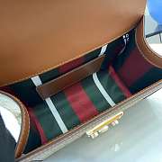Gucci Small Padlock Top Handle Bag Brown 20x13.5x8cm - 3