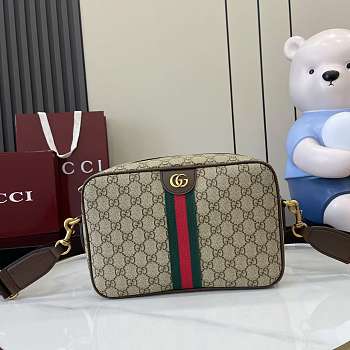 Gucci Ophidia Medium Crossbody Bag Brown 28.5x18x7.5cm