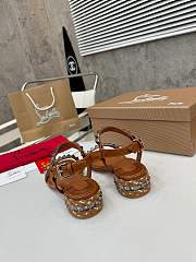 Christian Louboutin Pyrasand 30 mm Strappy Brown Sandals - 5