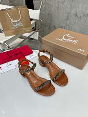 Christian Louboutin Pyrasand 30 mm Strappy Brown Sandals - 3