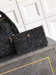 Chanel Medium 25C Hobo Bag Black Tweed 40x30x15cm - 6