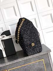 Chanel Medium 25C Hobo Bag Black Tweed 40x30x15cm - 2
