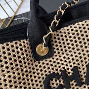 Chanel Deauville Tote Bag Beige Black 38cm - 6