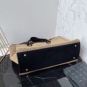 Chanel Deauville Tote Bag Beige Black 38cm - 5