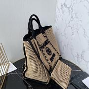 Chanel Deauville Tote Bag Beige Black 38cm - 4