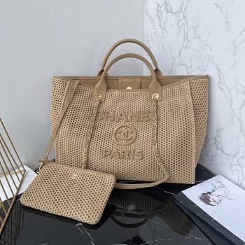 Chanel Deauville Tote Bag Beige 38cm